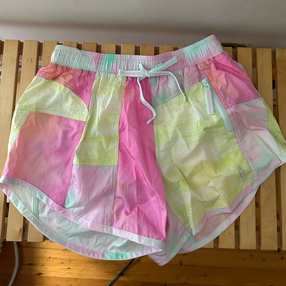 Colorful Free People Movement shorts